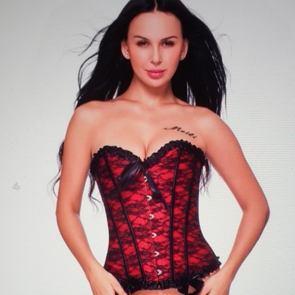 Women's Floral Corset and waist Cincher size small